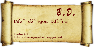 Bárányos Dóra névjegykártya